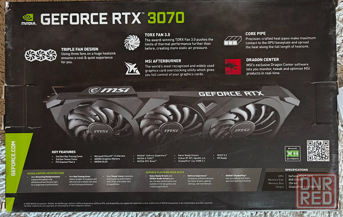 MSI RTX 3070 VENTUS 3x OC 8Gb Донецк - изображение 2