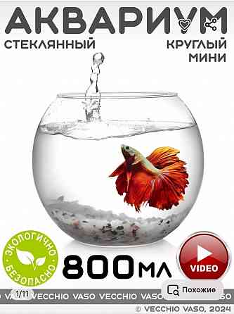 Аквариум для рыбок круглый Макеевка