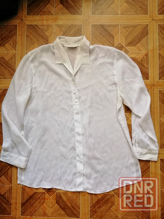 Продам блузу блузку белую р. 52 (евро 46) Донецк - изображение 4