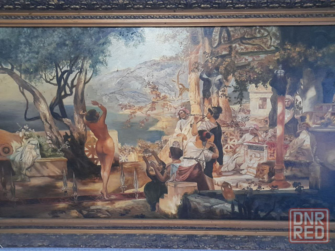 Витражная картина 1930-1940 гг. (Масло) Макеевка - изображение 2