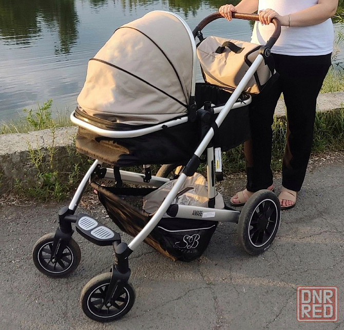 Коляска-трансформер 3в1 Sweet Baby Amare Beige с автолюлькой Макеевка - изображение 1