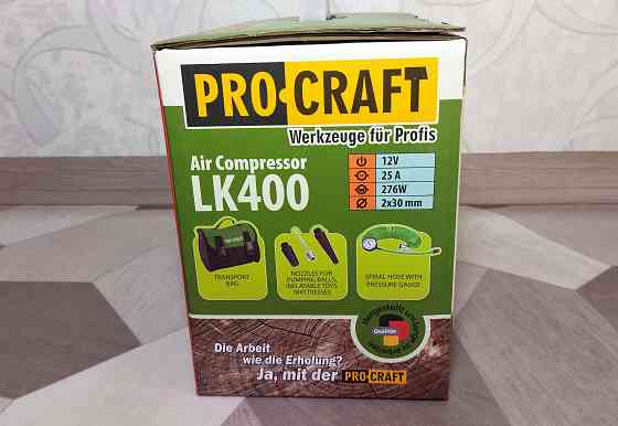 Двухпоршневой автомобильный компрессор Procraft, 80 л/мин (насос) Донецк