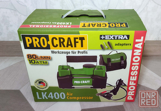 Двухпоршневой автомобильный компрессор Procraft, 80 л/мин (насос) Донецк - изображение 3