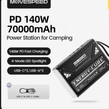 100 Вт PD Power Bank 70000 мАч Внешняя аккумуляторная станция с быстрой зарядкой и фонариком Донецк