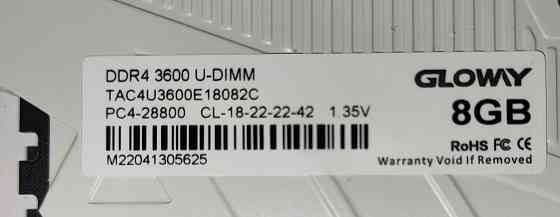 DDR 4 Gloway XMP 3600 (2шт*8GB) 16Gb Макеевка