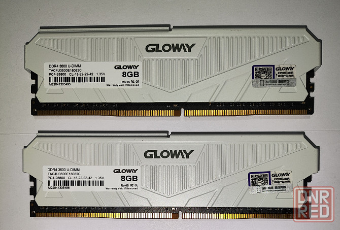 DDR 4 Gloway XMP 3600 (2шт*8GB) 16Gb Макеевка - изображение 2