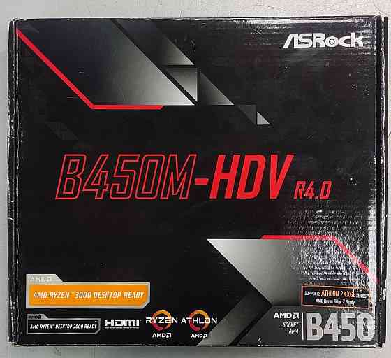Материнская плата ASRock B450M-HDV R4.0, SocketAM4, AMD B450, mATX Донецк