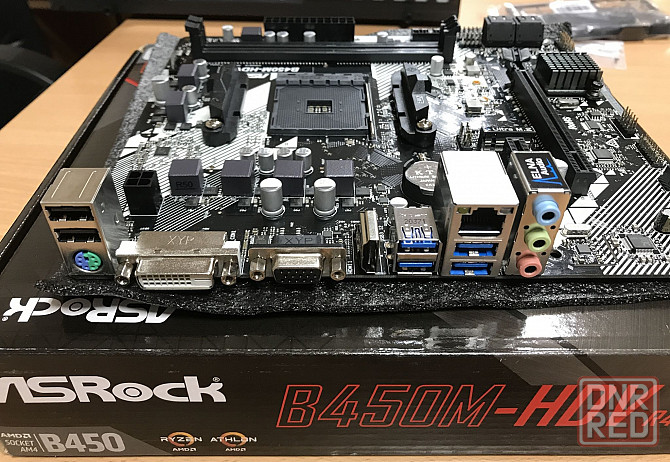 Материнская плата ASRock B450M-HDV R4.0, SocketAM4, AMD B450, mATX Донецк - изображение 1