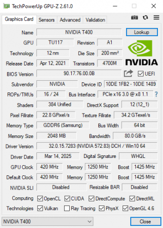 Видеокарта NVIDIA Quadro T400 Донецк