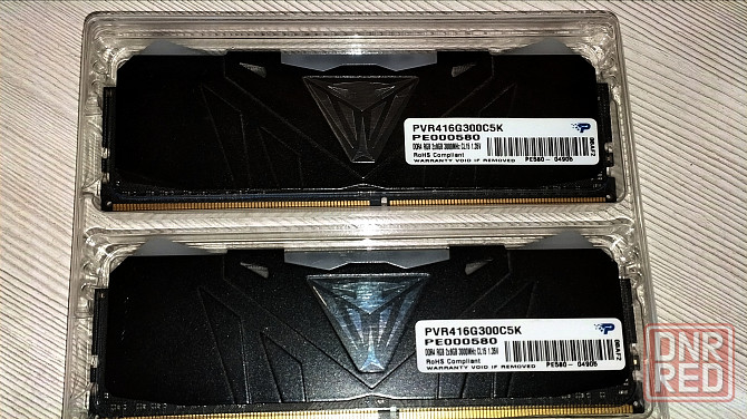 Оперативная память б/у - DDR4 16Гб (2x8 Gb) Patriot Viper RGB (PVR416G300C5K); 24000 Мб/c; 3000 МГц; Макеевка - изображение 2