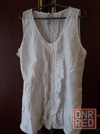 Продам блузу белую р.56 xxxl Донецк - изображение 1