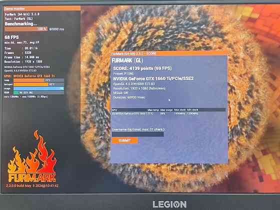 Игровой Legion 15.6 ips fullhd 144 гц/ i7 /16gb/ss512 gb/ gtx 1660Ti по первой цене Донецк