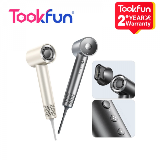 Фен TookFun Высокоскоростной фен SE White, 110 000 об/мин, 15 режимов сушки, интеллектуальный режим Макеевка