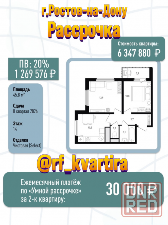 Продам квартиру в Рассрочку Ростов-на-Дону - изображение 2