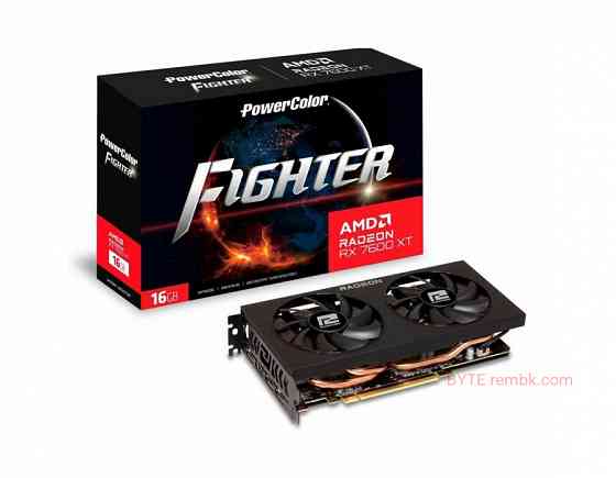 Видеокарта powercolor rx7600xt fighter 16gb gddr6 128bit 3xdp hdmi 2fan rtl | Гарантия Макеевка