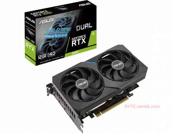 Видеокарта asus (dual-rtx3060-o12g-v2) geforce rtx 3060 12gb dual oc v2 lhr 90yv0gb2-m0na10 в макеев Макеевка