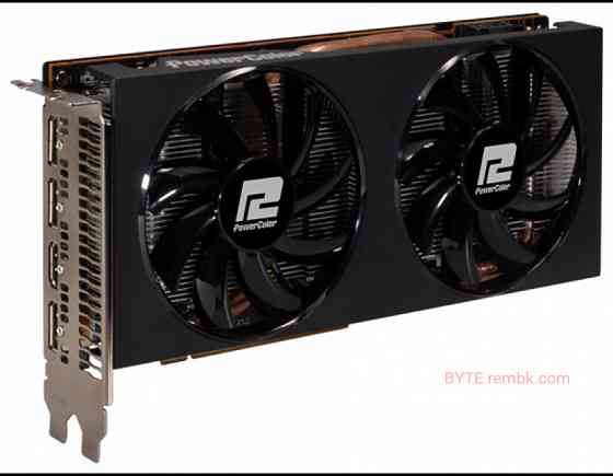 Видеокарта powercolor radeon rx 5600 xt 6gb gddr6-14 (axrx 5600 xt 6gbd6-3dhv2/oc) б/у в макеевке дн Макеевка