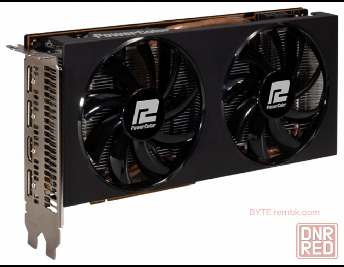 Видеокарта powercolor radeon rx 5600 xt 6gb gddr6-14 (axrx 5600 xt 6gbd6-3dhv2/oc) б/у в макеевке дн Макеевка - изображение 1