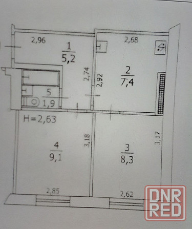 Продам 2-х ком. кв-ру на пр.Панфилова Донецк - изображение 12