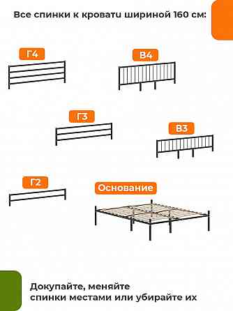 Кровать металлическая модульная Металлика Мариуполь