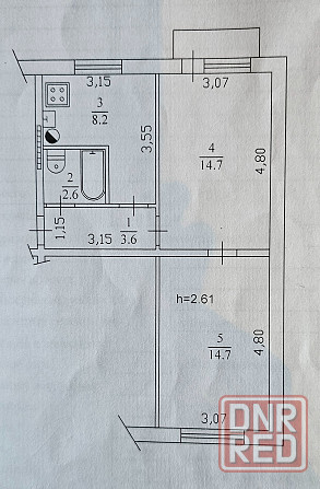 2-комнатная квартира, Топаз Донецк - изображение 11