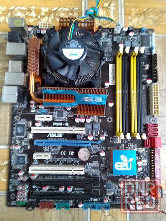 Материнка P5Q-E + Core 2 Quad Q9550 Донецк - изображение 1