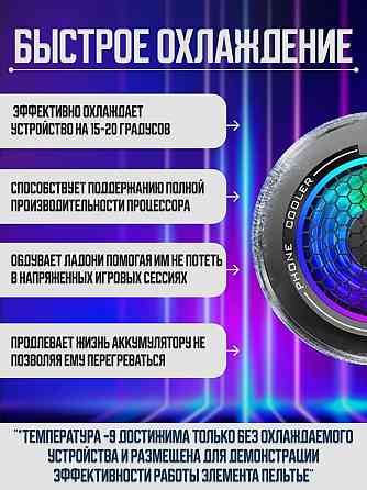 Кулер для телефона игровой с подсветкой, магнитный для охлаждения смартфона X108mini Донецк