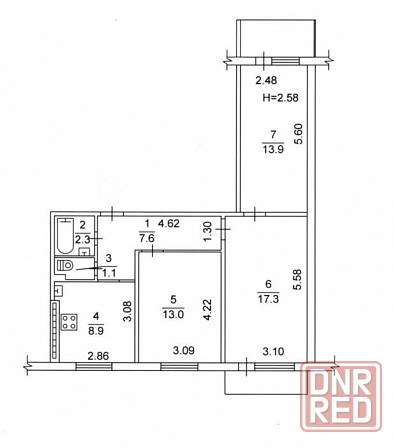 Продам 3-х ком. квартиру в Кировском р-не Донецка. Мирный. Донецк - изображение 8