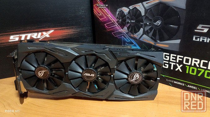 Видеокарта ASUS ROG STRIX GTX 1070 8Gb Макеевка - изображение 1