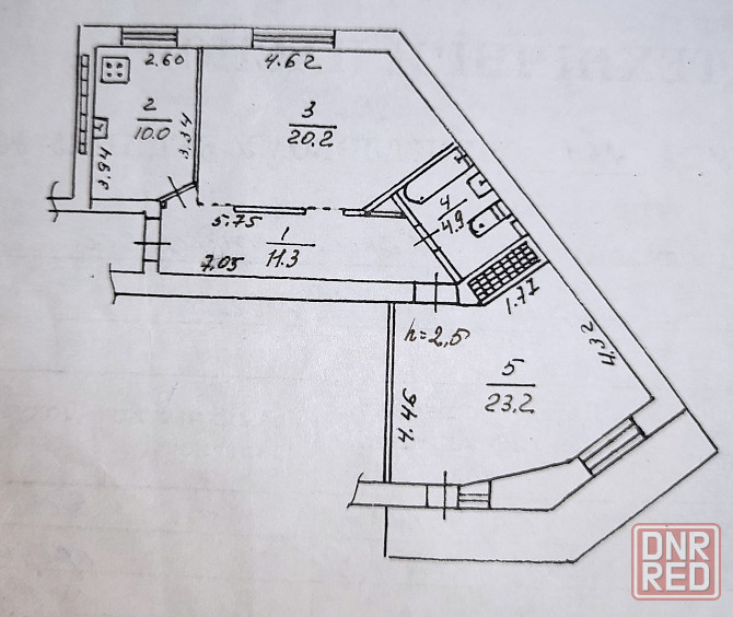 2-к. квартира, 74 м², 1/9 эт. Донецк - изображение 11