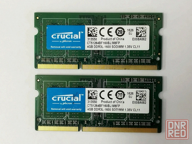 Память DDR3L Crucial 8Gb 1600MHz (2x4Gb) SO-DIMM Донецк - изображение 1