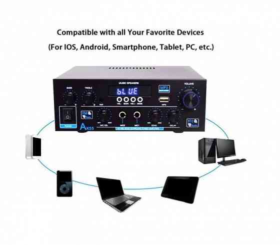 Цифровой усилитель мощности класса D Hi-Fi Bluetooth 5.0 Донецк