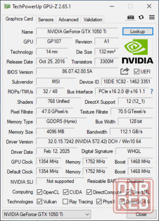 MSI GeForce GTX 1050 Ti Gaming X 4Gb Донецк - изображение 3