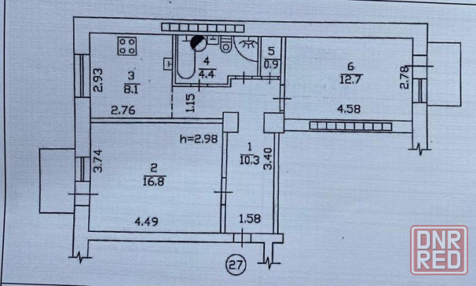 Продается 2-комнатная крупногабаритная квартира, сталинка, пр.Театральный. Донецк - изображение 4