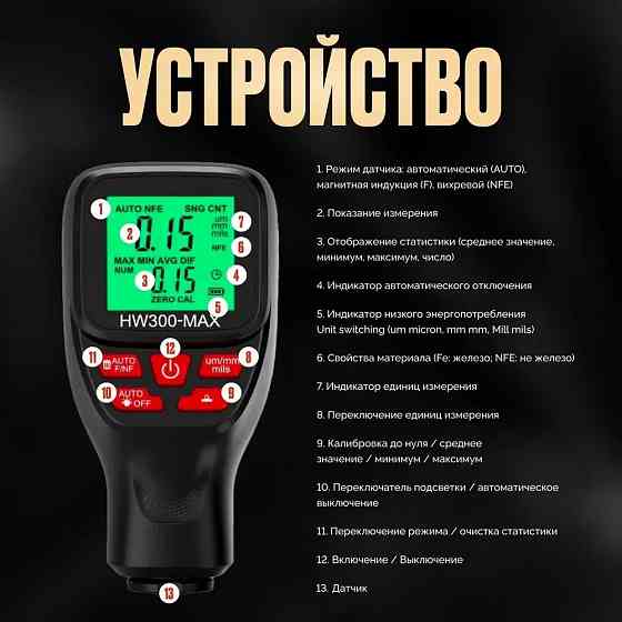 Толщиномер автомобильный для ЛKП | Измеритель лакокрасочного покрытия Донецк