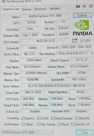 Видеокарта RTX 3080 Донецк
