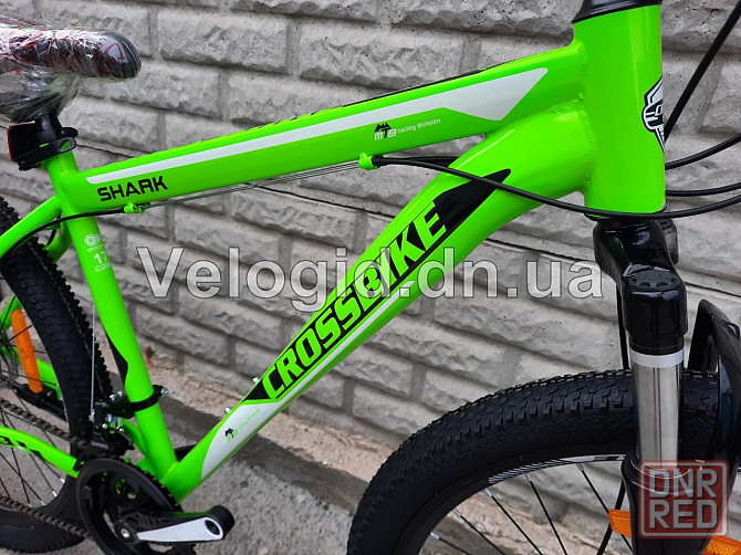 Велосипед CrossBike Shark 26" Зеленый Донецк - изображение 2