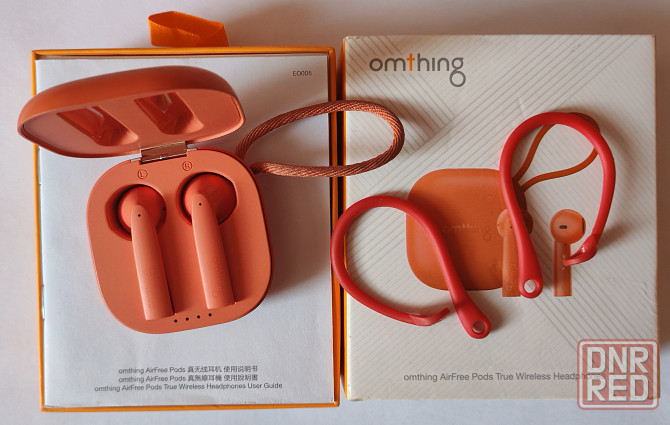 Продам гарнитуру Omthing Airfree Pods TWS(EO005)Orange + клипсы для гарнитуры Донецк - изображение 1