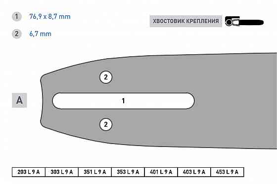 Направляющая шина для цепных пил Rezer Rancher 403 L 9 A Донецк