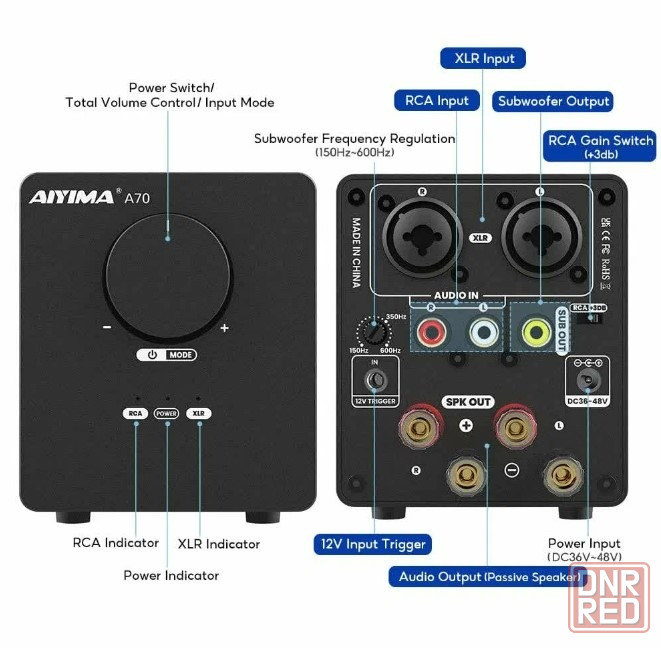 Усилитель Aiyima A70 + (DAC) Hi-Res 192 кГц Донецк - изображение 2