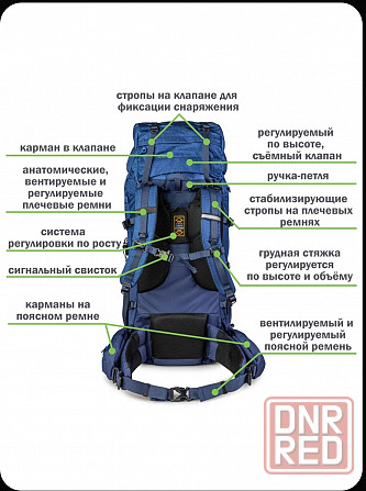 Рюкзак походный с жостким каркасом 75+5л Донецк - изображение 3