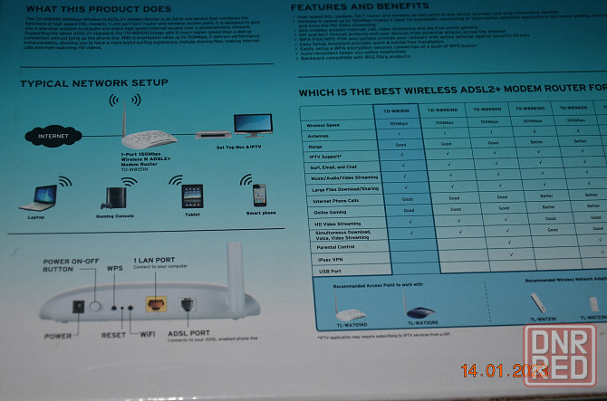 Модем роутер TP-Link TD-W8151N Макеевка - изображение 5