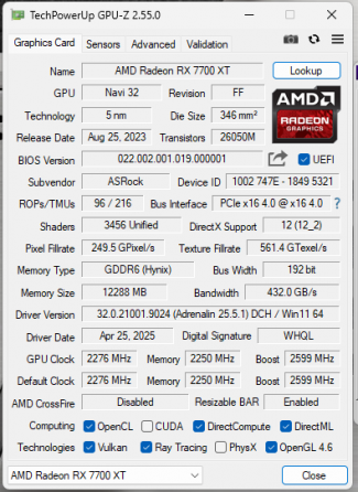 Продам видеокару Asrock 7700xt Макеевка