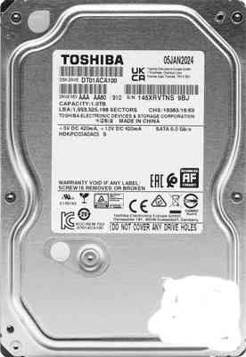 Жесткий диск Toshiba 1Tb, DT01ACA100, HDD, SATA III, 3.5" Донецк