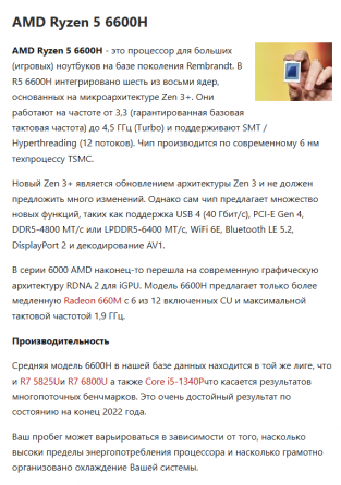 Мини компьютер на Ryzen 5 6600H Донецк