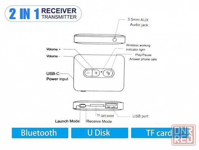 Bluetooth 5.4 приемо\передатчик 4 в 1 Донецк - изображение 4