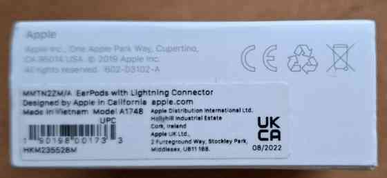 Наушники проводные Apple EarPods Lightning A1748 Донецк