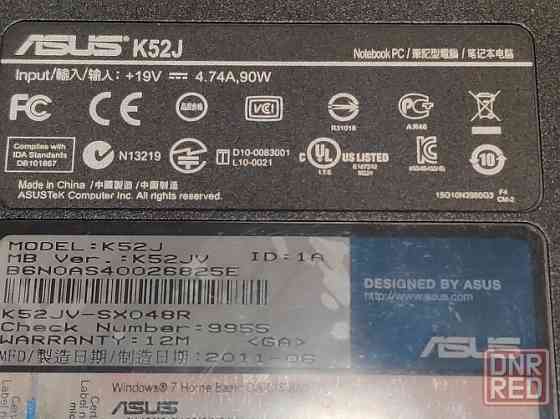 ноутбук Asus K52JV под восстановление или на запчасти (Макеевка) Макеевка