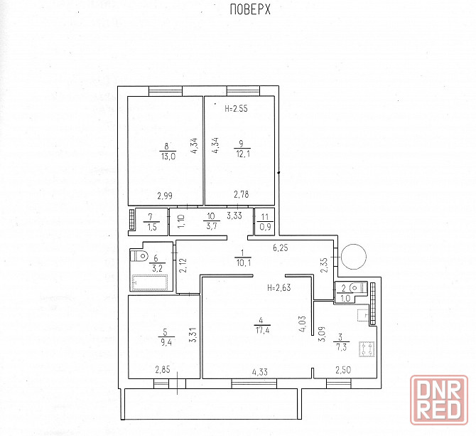 Продам 4-х ком кв. пр. Ленина 227 Горловка - изображение 1