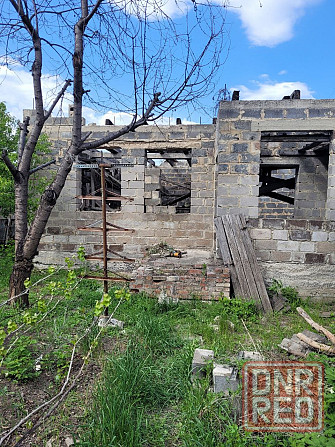 Продам недостроенный дом в районе Стройдетали, коробка 9х11, шлакоблок, вода, газ подведены, 3,5 сот Донецк - изображение 1